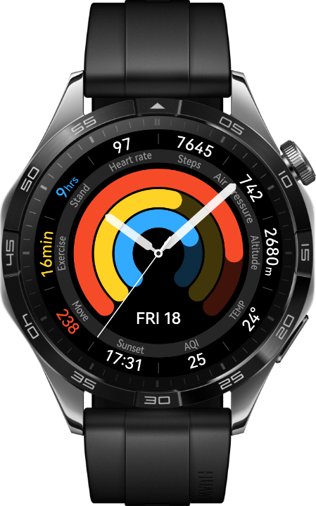 Smartwatch HUAWEI Watch GT4 46mm, GPS, Android/iOS, Black